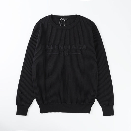 2025ss Man Black logo Sweater