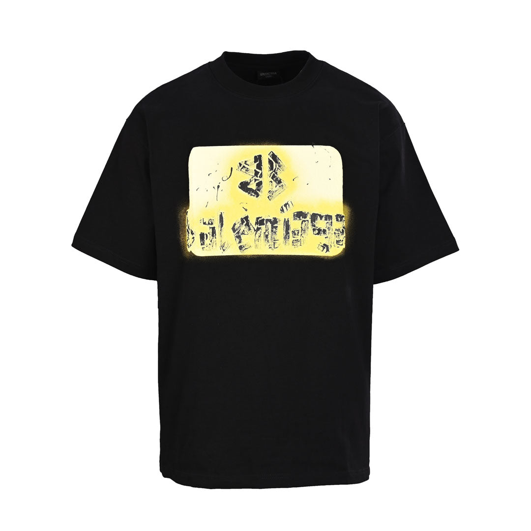 Balenciaga Men's Logo T-Shirt – 100% Cotton Classic Tee