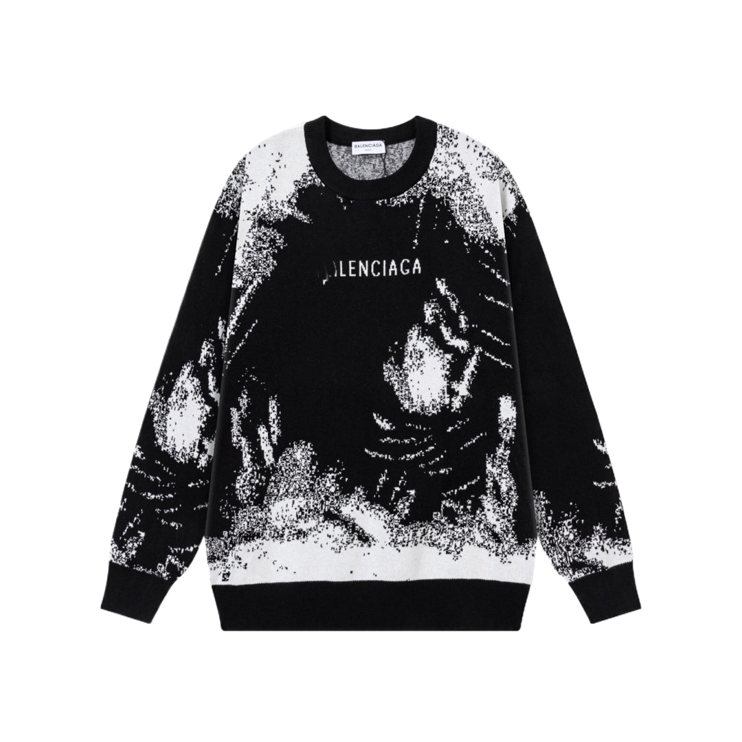 2025ss Man Graffiti Wool Sweater