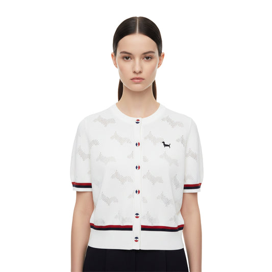 Thom Browne 2026 Open-knit Polo Shirt