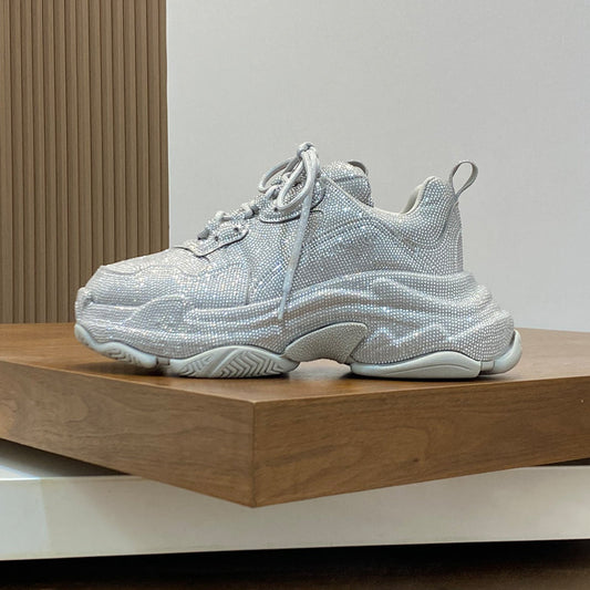 Balenciaga 2025 Limited Edition Leather Sneakers – Classic Grosgrain Buckle