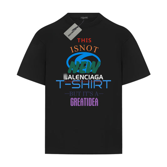 Balenciaga 2025 SS Oversized Logo Print T-Shirt – 100% Cotton