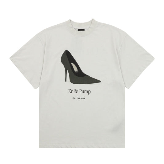 Balenciaga 2025 SS High Heels Graphic Print T-Shirt