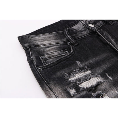 SOLO-DSQ2 Elastic washable holes Jeans