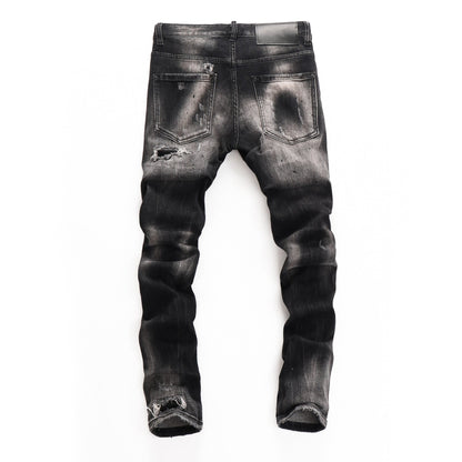 SOLO-DSQ2 Elastic washable holes Jeans