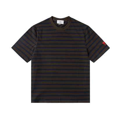 2026 AMI PARIS Unisex Striped T-Shirts
