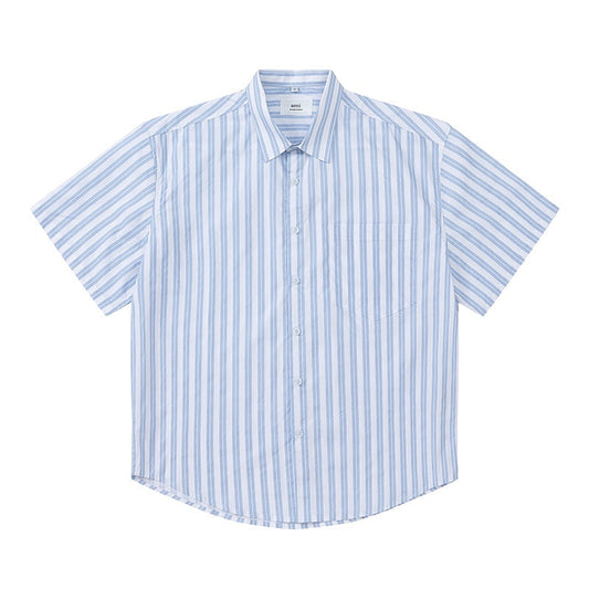 AMI PARIS Unisex Short-Sleeve Striped Shirts