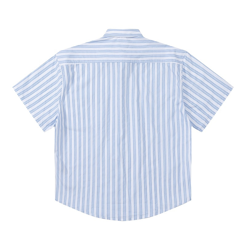 AMI PARIS Unisex Short-Sleeve Striped Shirts
