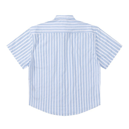 AMI PARIS Unisex Short-Sleeve Striped Shirts