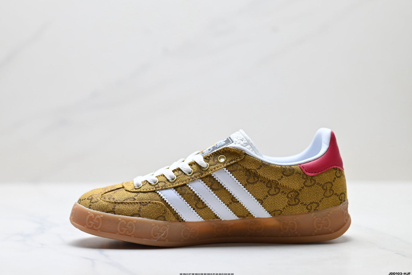 Adidas Originals Samba GG Monogram Gold Brown Sneakers