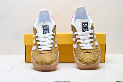 Adidas Originals Samba GG Monogram Gold Brown Sneakers