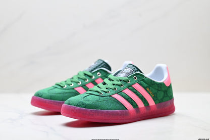 Adidas Originals Gazelle GG Monogram Green Pink Sneakers