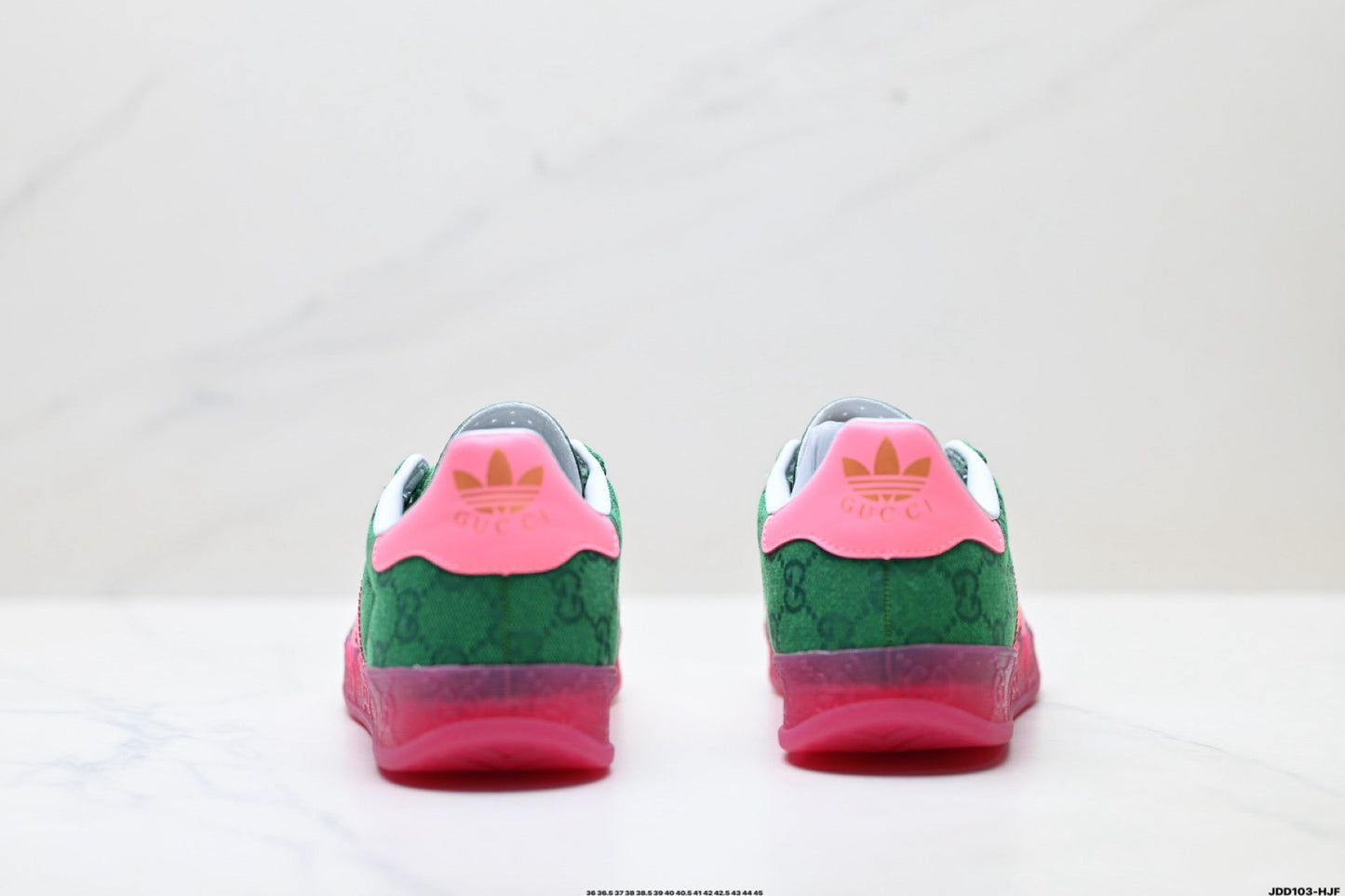 Adidas Originals Gazelle GG Monogram Green Pink Sneakers