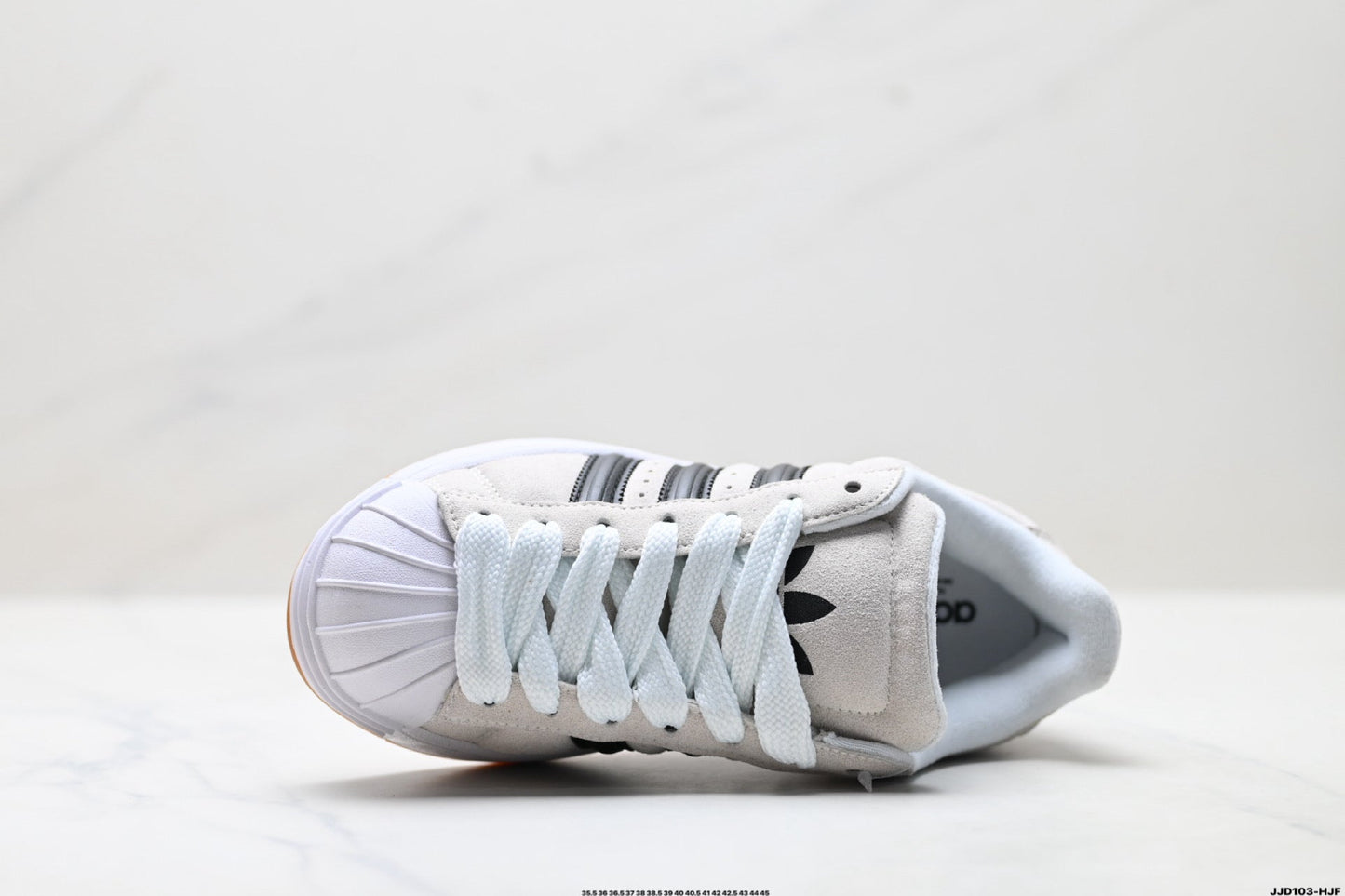 Adidas Originals Superstar Platform White Black Suede Sneakers