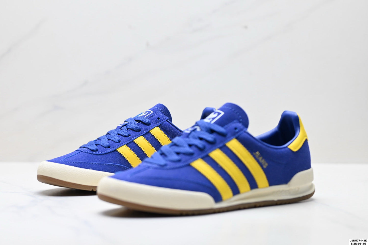 Adidas Jeans Classic Suede Sneakers – Blue Yellow Casual Lifestyle Shoes