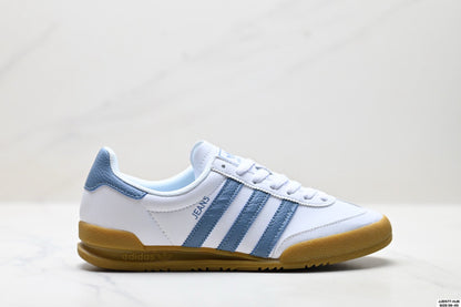 Adidas Jeans White Blue Gum Sole Sneakers – Classic Retro Lifestyle Shoes