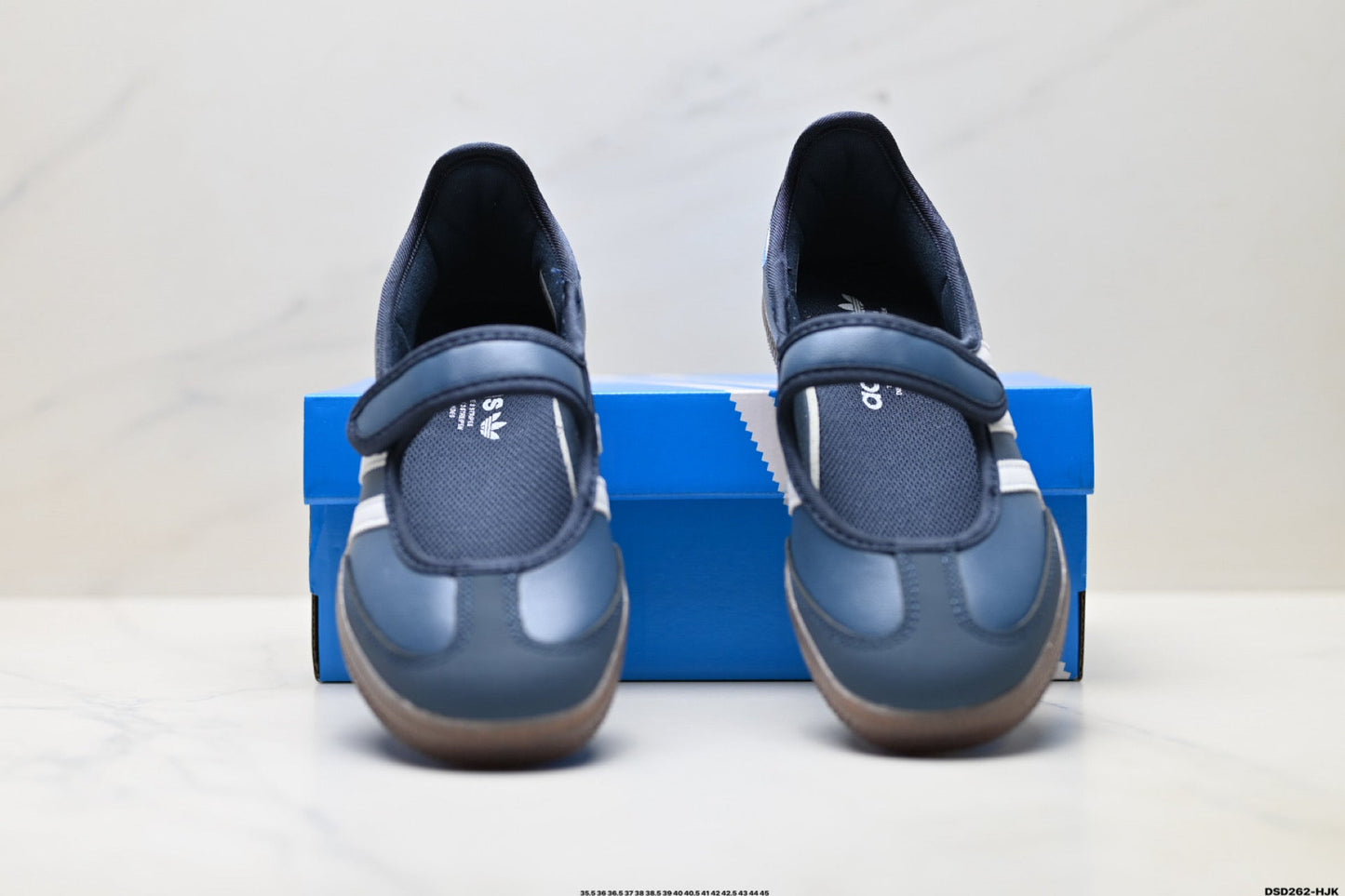Adidas Samba Mary Jane Navy Leather Sneakers – Classic Gum Sole Ballet Shoes