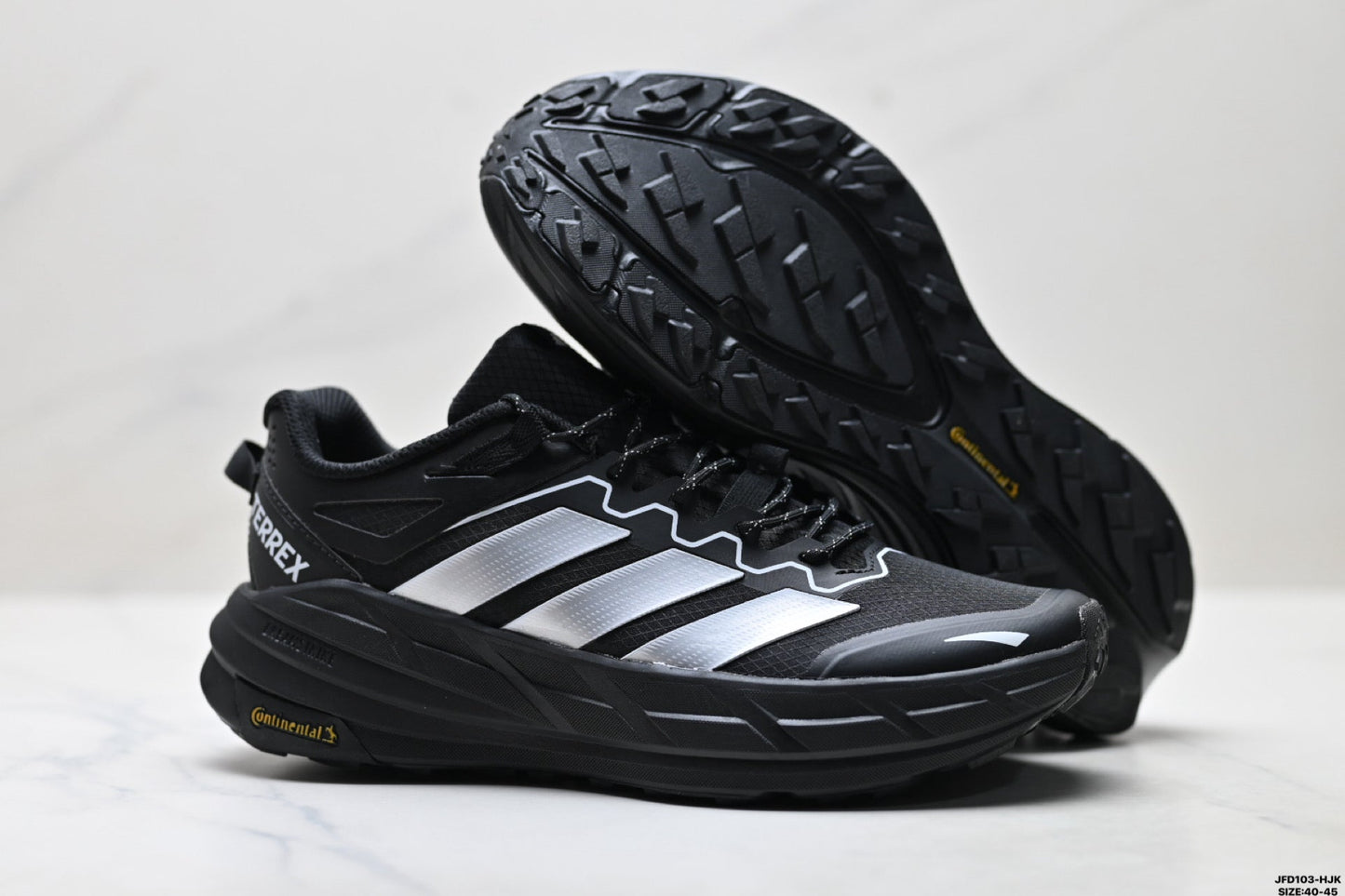 Adidas Waterproof Trail Running Shoes – Black White Outdoor Sneakers