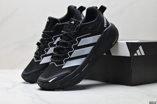 Adidas Waterproof Trail Running Shoes – Black White Outdoor Sneakers