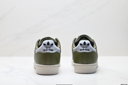 Adidas Superstar Olive Green Leather Sneakers – Classic Lifestyle Shoes