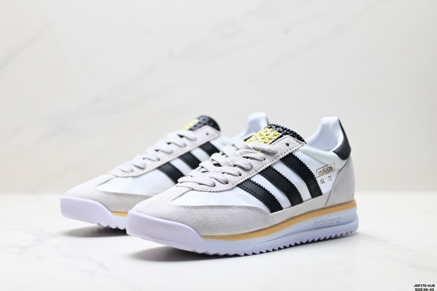 Adidas SL 72 White Black Retro Sneakers
