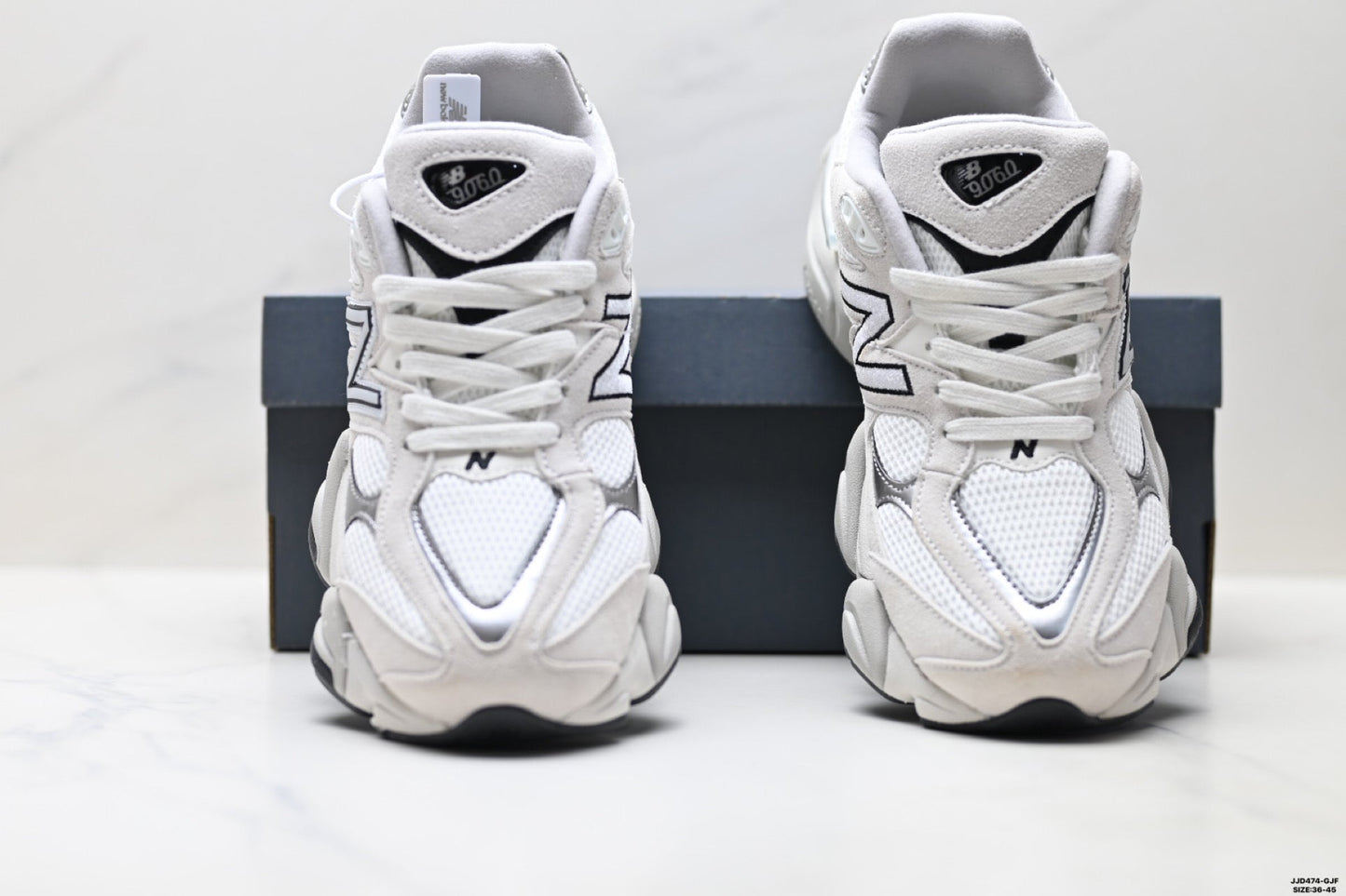New Balance 9060 Retro Lifestyle Sneakers – White Silver