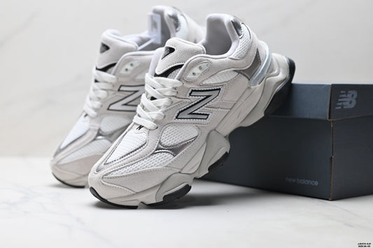 New Balance 9060 Retro Lifestyle Sneakers – White Silver