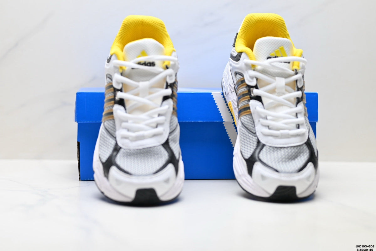 Adidas K81801550 Men's Running Shoes #6 - White/Black/Yellow - image 2