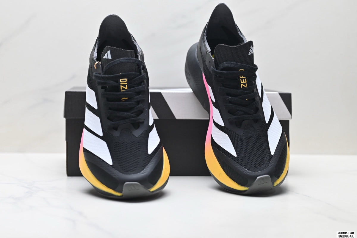 Adidas K81801550 Unisex Running Shoes #4 - Black/Pink/Yellow #2 - image 37