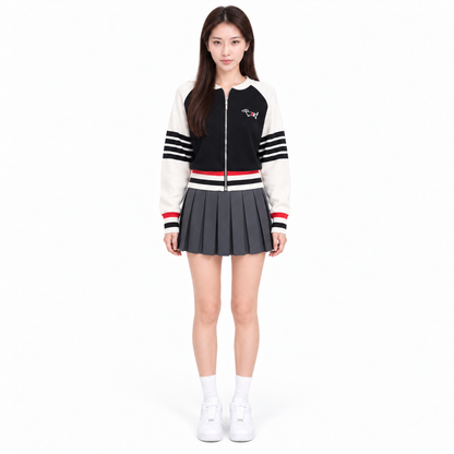 Thom Browne Women's Baseball Sweatshirt Jacket