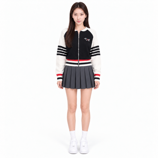 Thom Browne Women's Baseball Sweatshirt Jacket