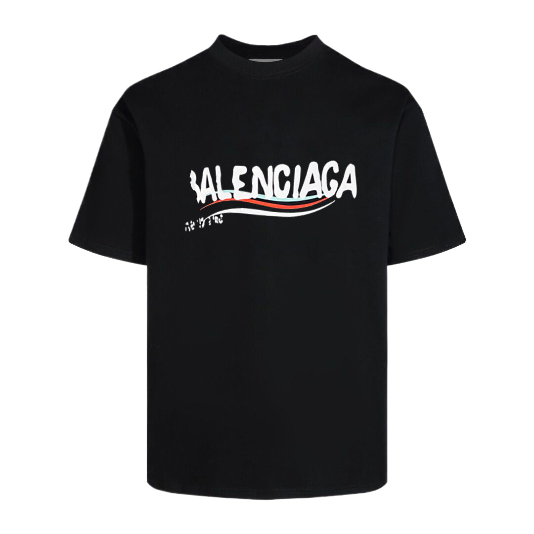 Balenciaga 2025SS Men's Classic Cotton T-Shirt | Black & White