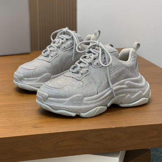 Balenciaga 2025 Limited Edition Leather Sneakers – Classic Grosgrain Buckle