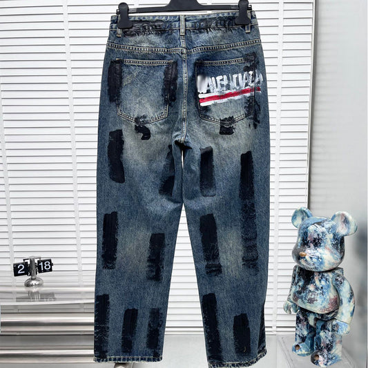 2025SS Loose Graffiti Man Jeans