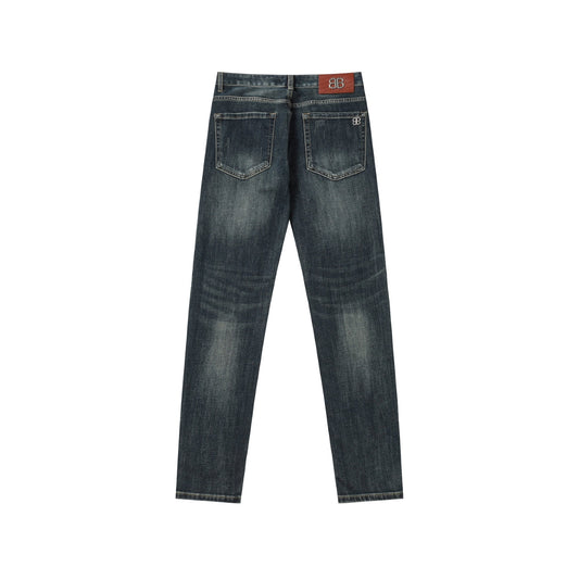 2025SS New Blue Distressed Jeans