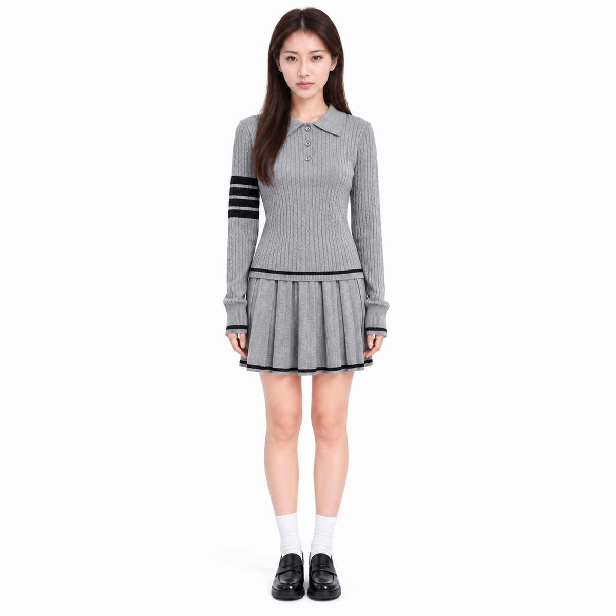 Thom Browne Women's Preppy Wool Knit Suit