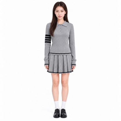 Thom Browne Women's Preppy Wool Knit Suit