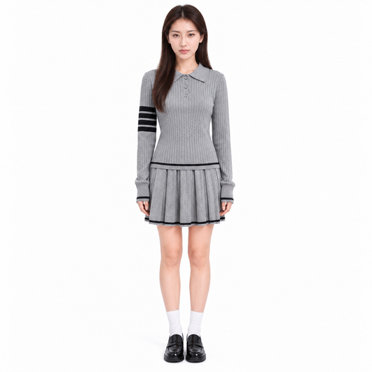 Thom Browne Women's Preppy Wool Knit Suit