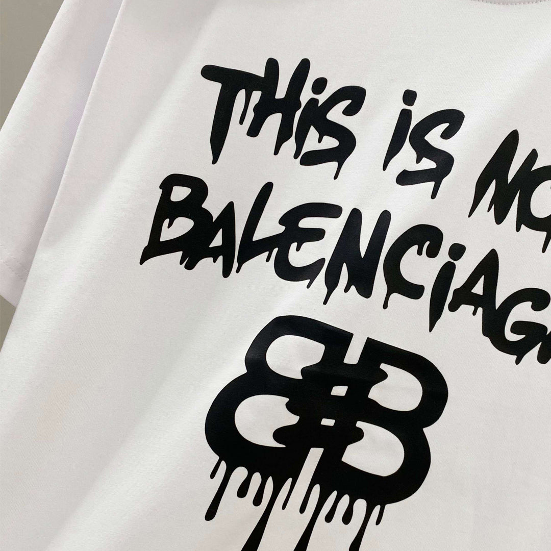 Balenciaga 2025SS Oversized Logo Cotton T-Shirt
