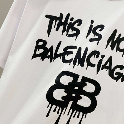 Balenciaga 2025SS Oversized Logo Cotton T-Shirt