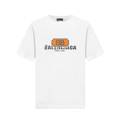 Balenciaga 2025SS BB Logo Printed Cotton T-Shirt