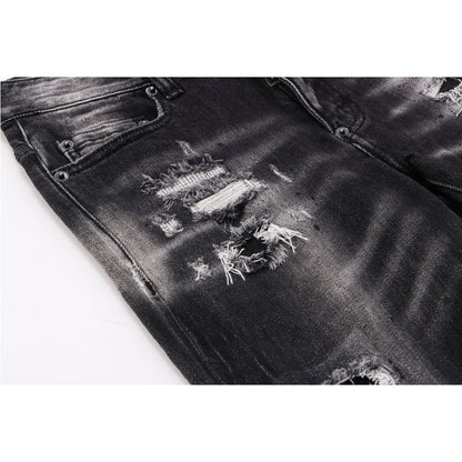 SOLO-DSQ2 Elastic washable holes Jeans