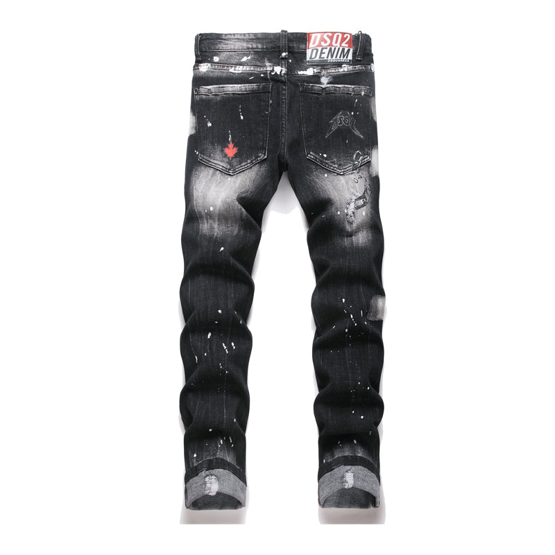 dsquared2 2026 Spring/Summer Men's Wide-Leg Distressed Denim Jeans
