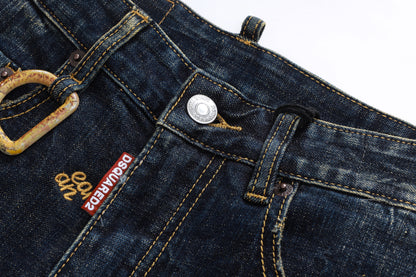 dsquared2 Maple leaf hole badge Jeans