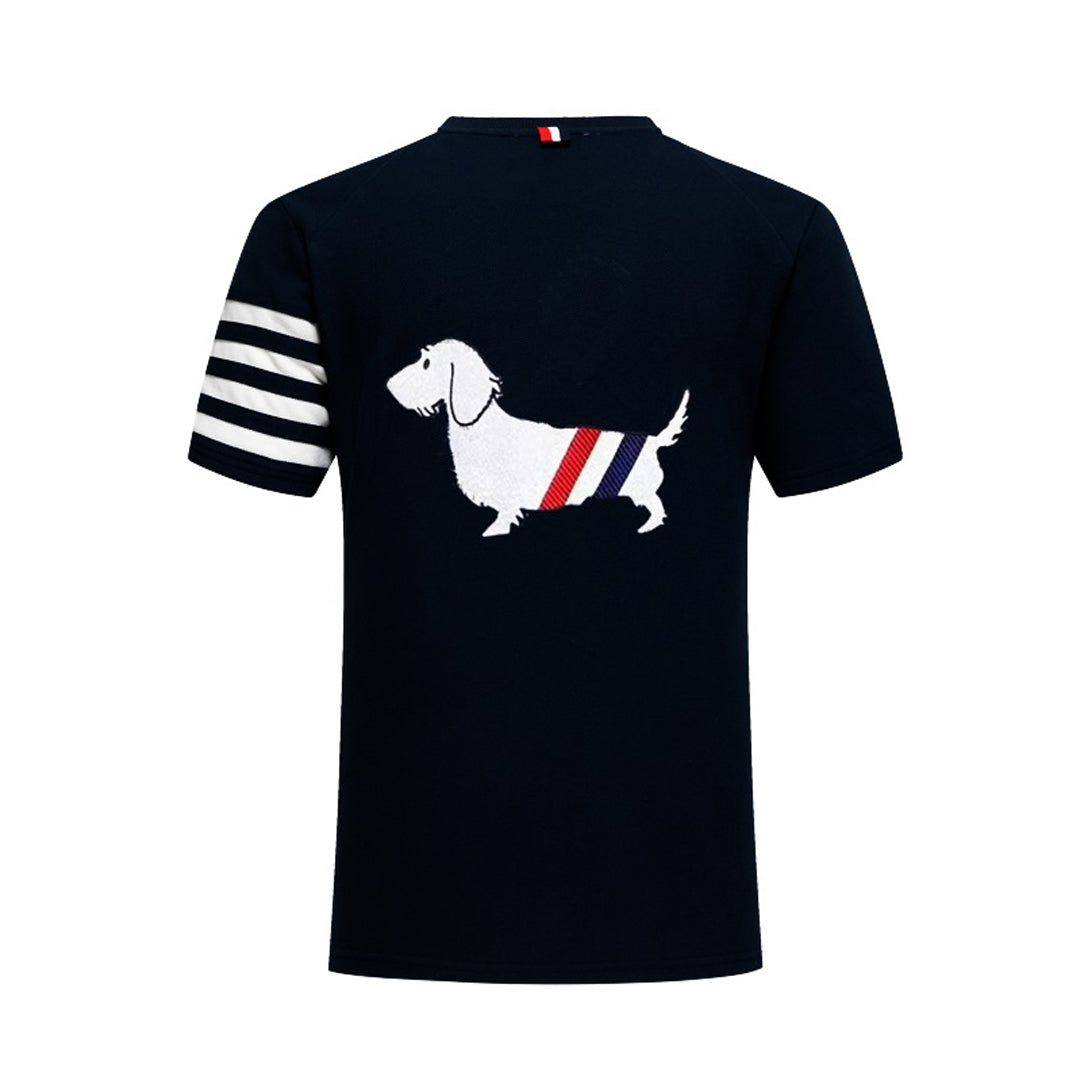トム・ブラウン 子犬刺繍 Tシャツ