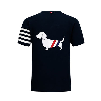トム・ブラウン 子犬刺繍 Tシャツ