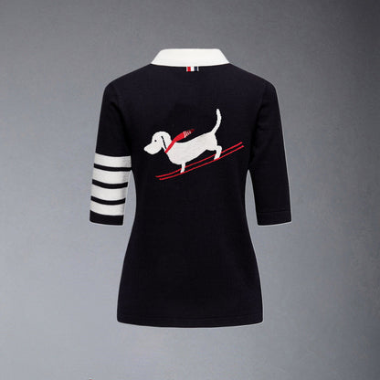 Áo Polo Thom Browne in hình cún con dành cho nữ