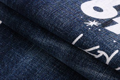 SOLO-DSQ2 Blue Graffiti Jeans