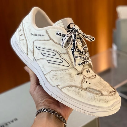 Balenciaga Distressed Vintage Leather Sneaker