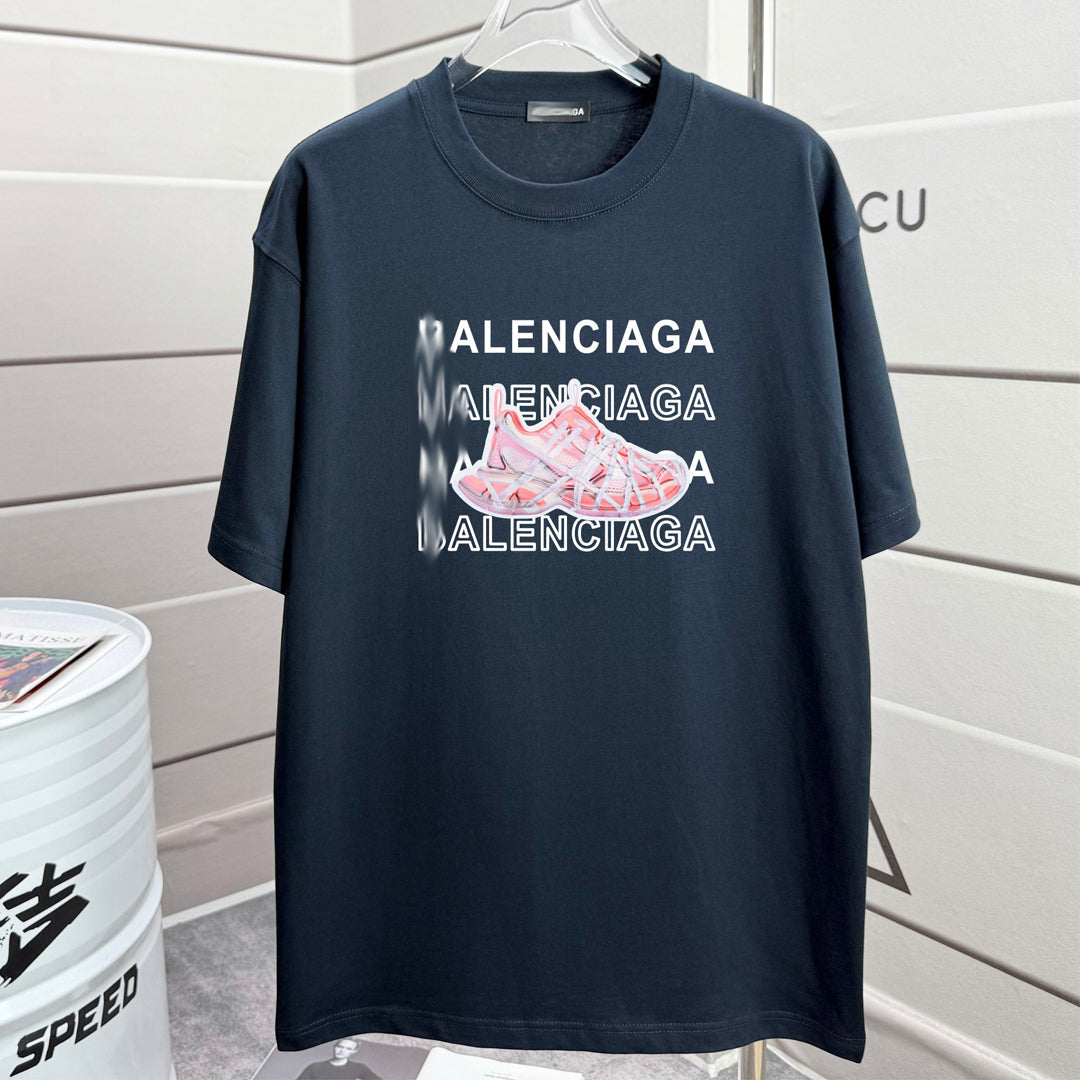 Oversized Loose Fit T-Shirt | 100% Cotton | Black White Blue